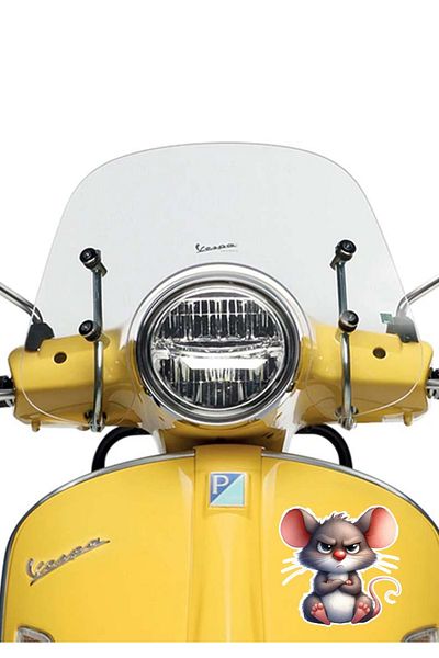 MegaSticker 13x11 Cm Autocolant Răzbunator Drăguț Mouse - Mașină, Motocicletă, Cască, Laptop, Geam