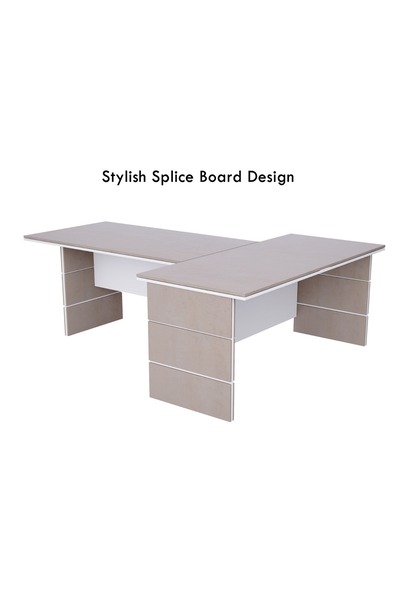 Mahmayi Light Concrete Prem White ED5-LSLCW Executive Desk 320 cm