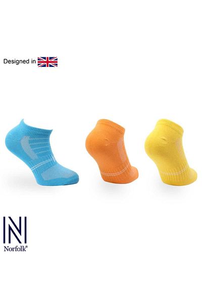 NORFOLK Детски чорапи Yogi Cotton Daily Comfort, 3 чифта, оранжеви/сини/жълти