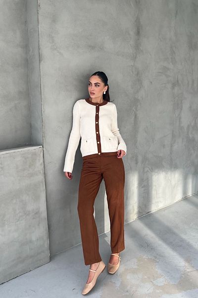 Seda Yalçın Atelier Brown Caprera Suede Pants