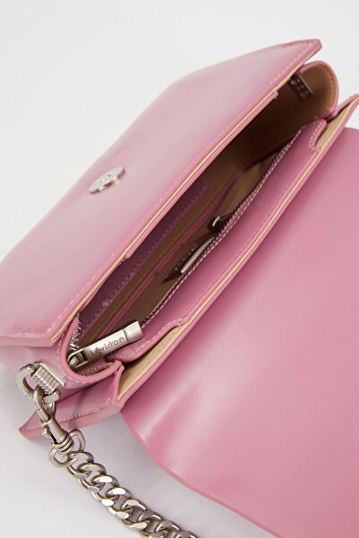 Levidor Τσάντα ώμου με διπλό λουράκι ροζ