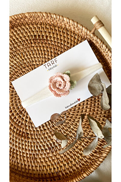 TARF Örgü Çiçek Motifli Bebek Bandanası