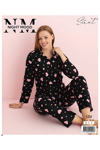 SWELLA Set pijama cu mânecă lungă pentru femei