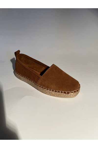 Butik Noble Shoes Hakiki Deri Süet Espadril Babet