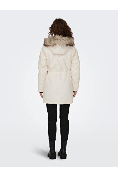 ONLY Onlırıs Fur Winter Parka Life Cc Otw Γυναικείο Παλτό 15304625 Eggnog