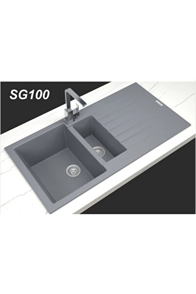 digitalavm akıllı alışveriş adresiniz Gri Granit Evye 50x100 / 1,5 Göz