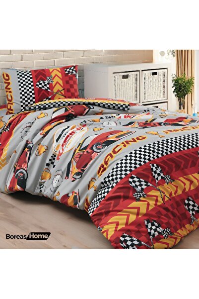Boreas Home Red Cotton Single Duvet Cover Set - 1 Pillow Case, No Sheets