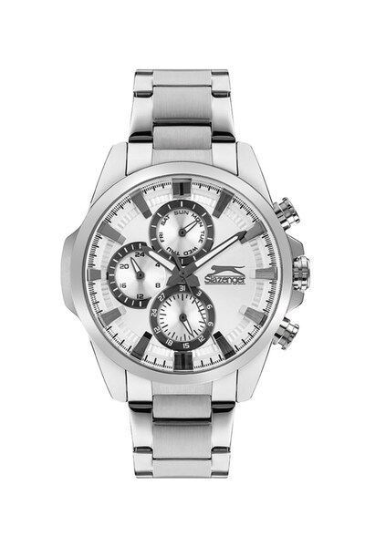 Slazenger ساعة يد رياضية للرجال من الفولاذ - متعددة الوظائف
