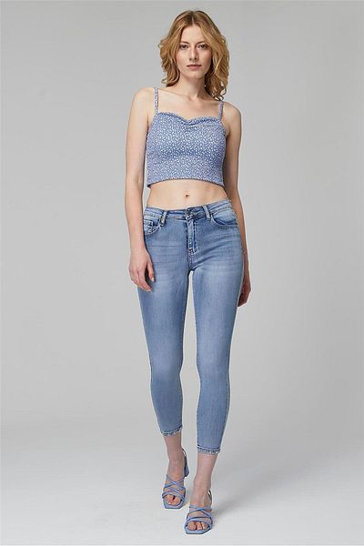 HomeStore Jeansbein-Hose mit Steinen