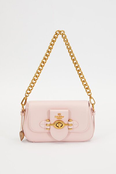 Levidor حقيبة كتف بقفل وردي