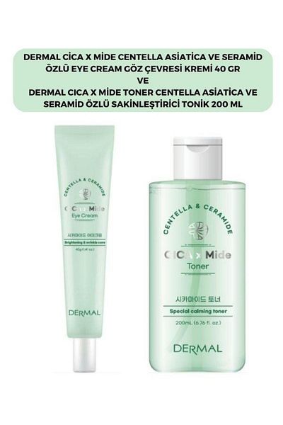 Dermal Cıca X Stomach Centella Asiatica Extract Eye Contour Cream and Tonic
