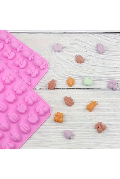 Eminonutoptanci Silicone Cake Mold Chocolate Tiny Fruit Figures Mold Candy Plasticine Jelly Bean Mold