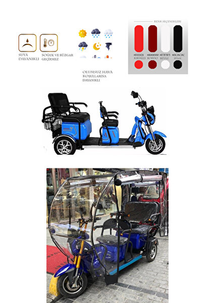 motor tente market mtm Arora XLT 48 Derya 3 Tekerli Motor Brandası - Siyah