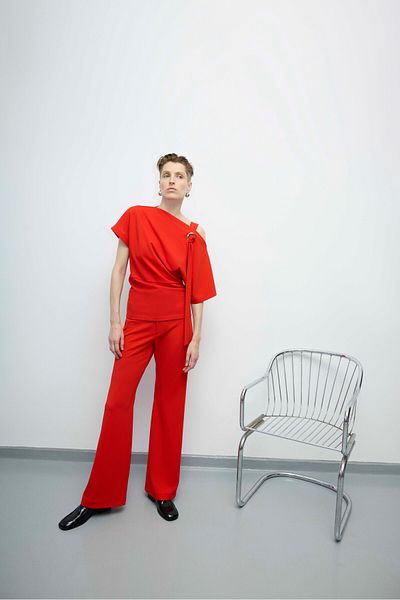 Berr-ın Red Flared Pants