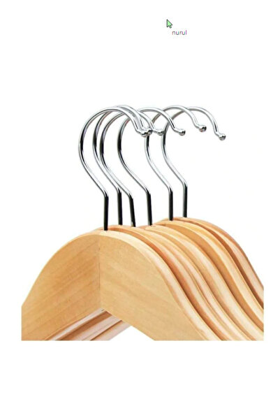 Noname Umeraș pentru produse din lemn 6 bucăți de umerase lacuite