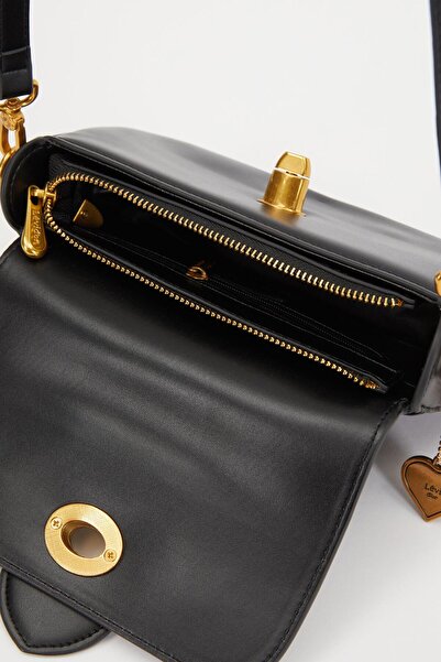 Levidor Μαύρη τσάντα ώμου με κλειδαριά