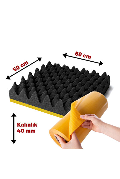 Erginler Ticaret Ses Yalıtımı Yapışkanlı Akustik Yanmaz yumurta Sünger (40 mm...