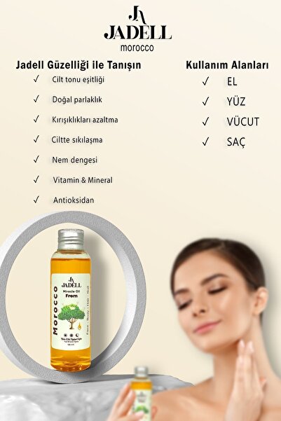JADELL Besleyici&nemlendirici Tüm Cilt Ve Saç Tipleri Için Mucizevi Morocco Miracle Yağ 100 ml