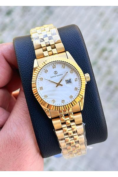 DAVID GUNER Waterproof Steel Case Steel Cord Women's Wristwatch