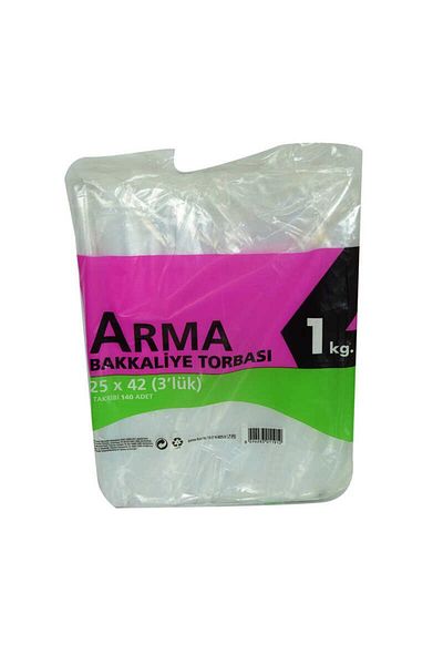 OEM Nylon Bag Arma Transparent Groceries Nuts Sugar Bag 25x42 (3 l) Takribi 140 Pieces 1000 Gr