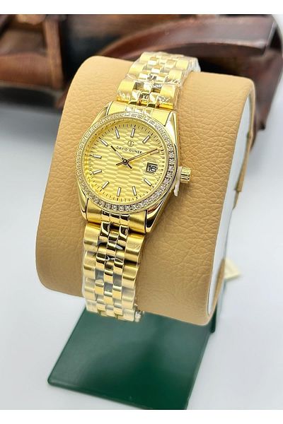 DAVID GUNER Steel Cord Women's Wristwatch with Calendar