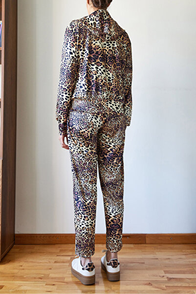 Bianco Lucci Leopardenmuster-Unterteil-Top-Set MBMS053 60501053