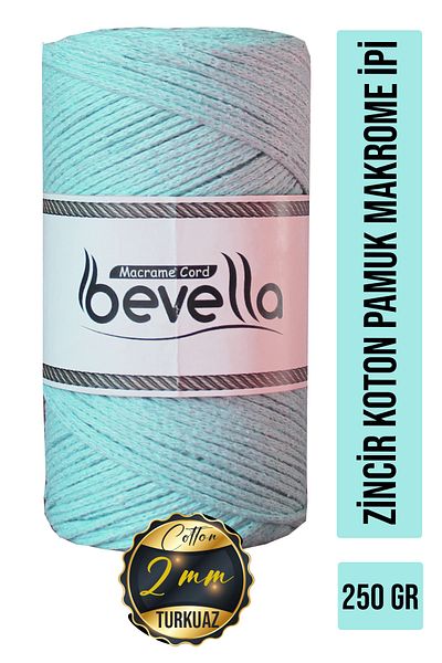 Bevella Macrame Cord 2mm Macrame Cotton Thread - 250Gr Supla Runner Bag