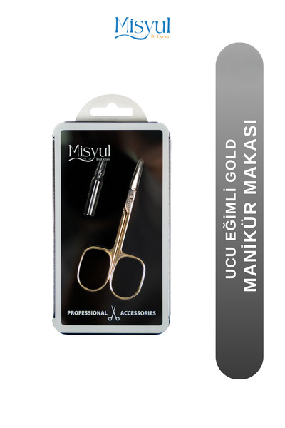 Misyul Manikür Makası Ucu Eğimli Profesyonel Gold Manikür Et Makası