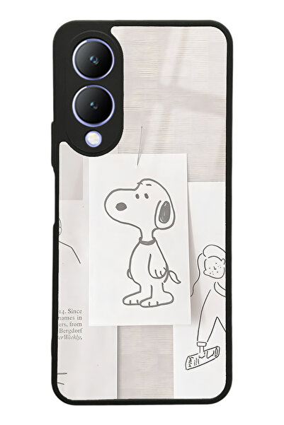 Spoyi Vivo Y17s Snoppy Tasarımlı Glossy Telefon Kılıfı