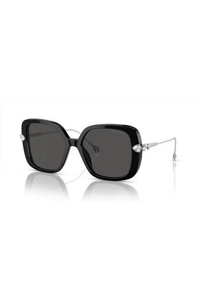 Swarovski Woman Pillow Sunglasses- Sk 6011 - Lense Size:55mm - Black