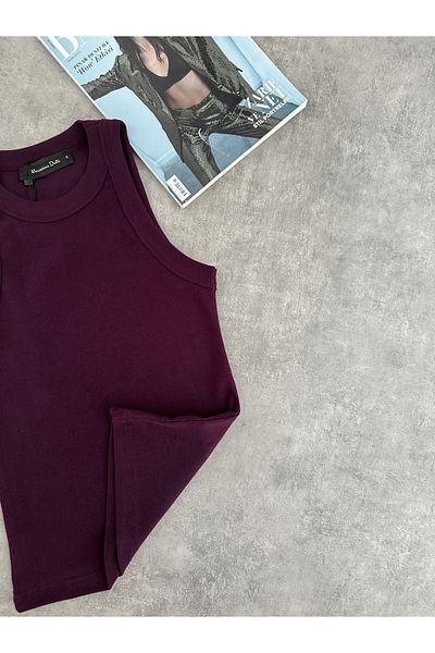 ESRAHELVACI Tricot de corp cu coaste cu gât