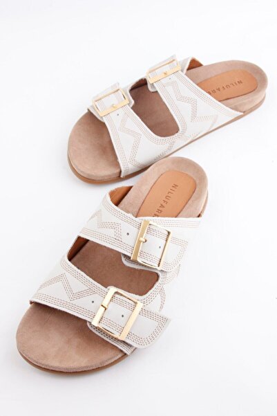 NILUFARR Γυναικείες παντόφλες από γνήσιο δέρμα