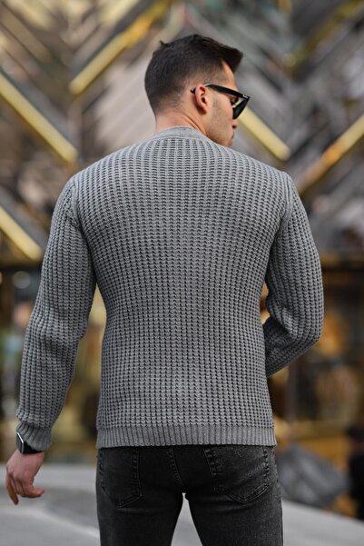 Valiberta Nopenli Ribbed Knitted Buttoned Cardigan - Smoked