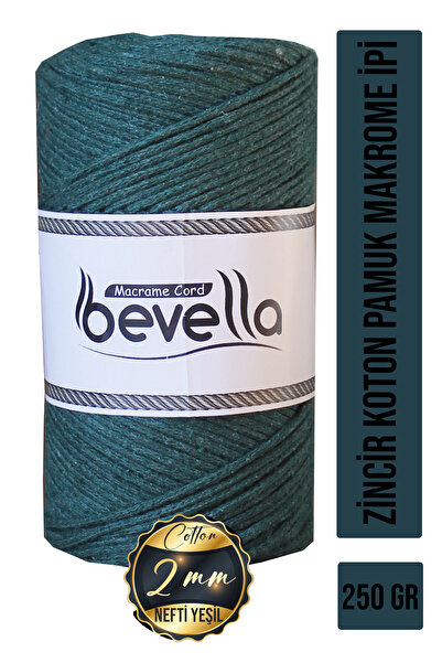 Bevella Macrame Cord Ață de bumbac macrame de 2 mm - Pungă Supla Runner de 250 gr
