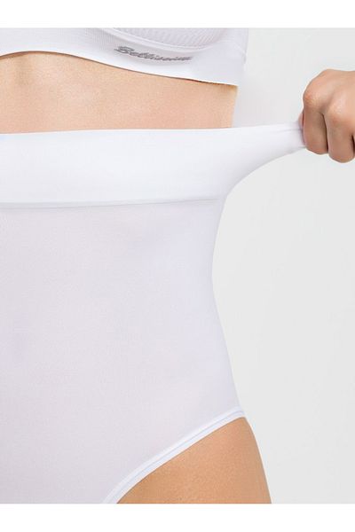 MİSTİRİK High Waist Recovery Biloba Model Slip Corset - Firming White Color