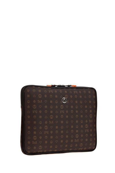 Bilik Deri Monogram Brown Unisex Laptop & Χαρτοφύλακας Tablet-mn 12"