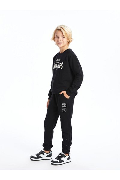 LC Waikiki Pantaloni de sport Jogger pentru băieți cu talie elastică