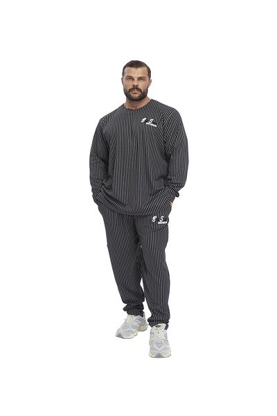 Big Sam Men's Oversize Striped Sweatshirt Big Sam 4740