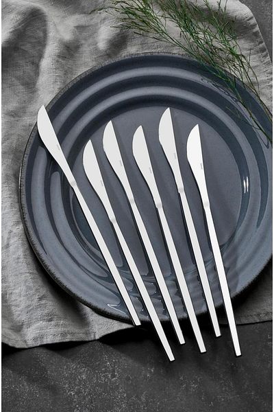 on-on Aris Modern Look Dining Knife Set of 6 18/10