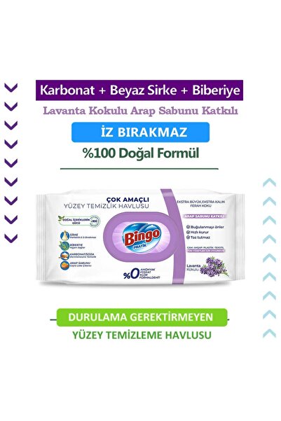 Bingo Yüzey Havlusu 96_yaprak_lavanta_arap Sabunu Kokulu