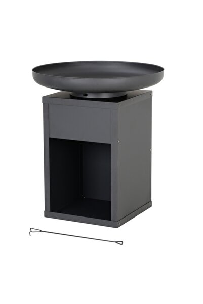 Bali موقد نار وشواية خارجيين قويان ومتينان من الفولاذ مقاس 80 سم