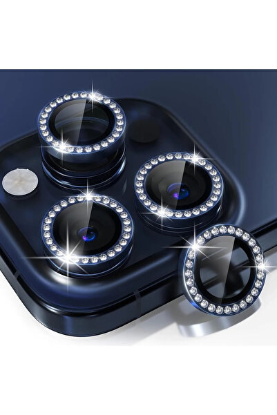 BCNCASE ıphone 15 Pro / 15 Promax Uyumlu Safir lens tempered Taşlı Kamera Lensi
