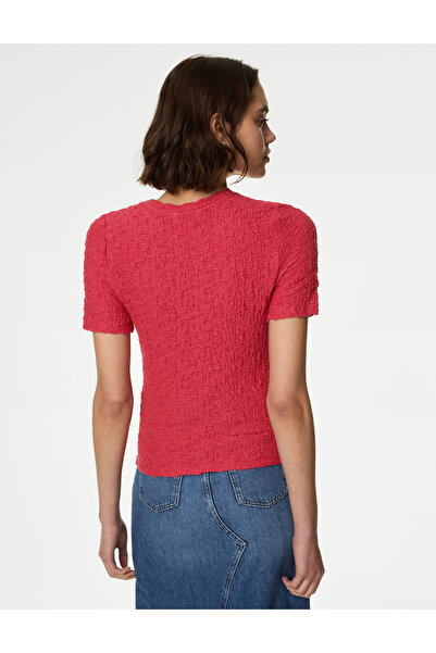 Marks & Spencer Yuvarlak Yaka Puf Kollu Bluz