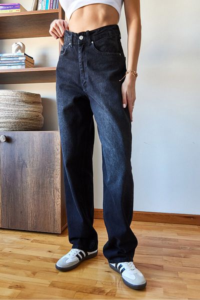 Bianco Lucci Women's Washed Denim Trousers 487 60351098