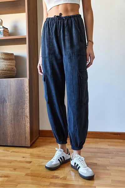 Bianco Lucci Damen-Cargotaschenhose mit elastischem Bund 36314 60351093