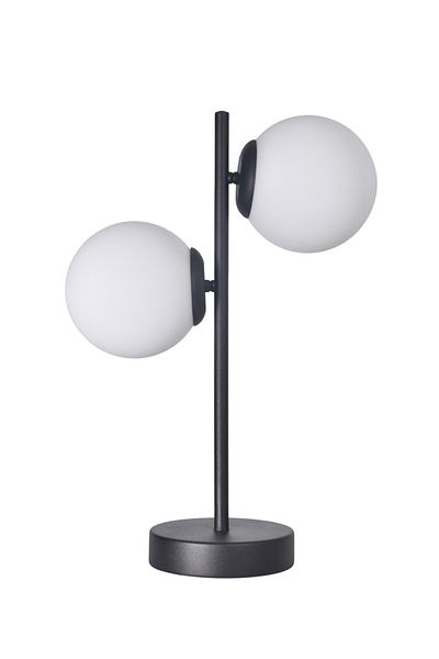 Modavize Livi Black Lampshade - Modern Design Design, Glass White Metal, 2-Piece Night and Table Lamp