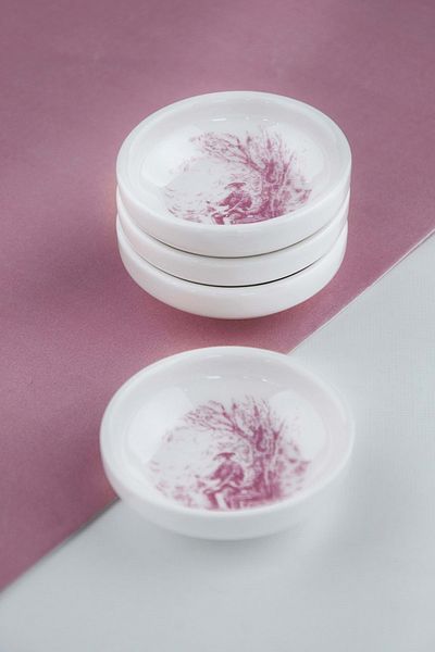 Bursa Porselen Dekor Dried Rose English 4 Piece Porcelain Delight Bowl/Cookie Bowl