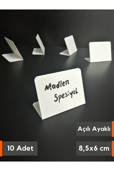 Şeffaf Etiket 10 Ad Kolay Silinebilir PVC Beyaz Etiket 8,5x6 cm Fiyat Ürün Et...