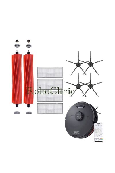 Roboclinic Seria Roborock S7 MaxV - Robot de curățare compatibil cu peria pri...