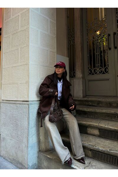 Sindimoda İçi Tamamen Peluş Kaplama Süet Kaban